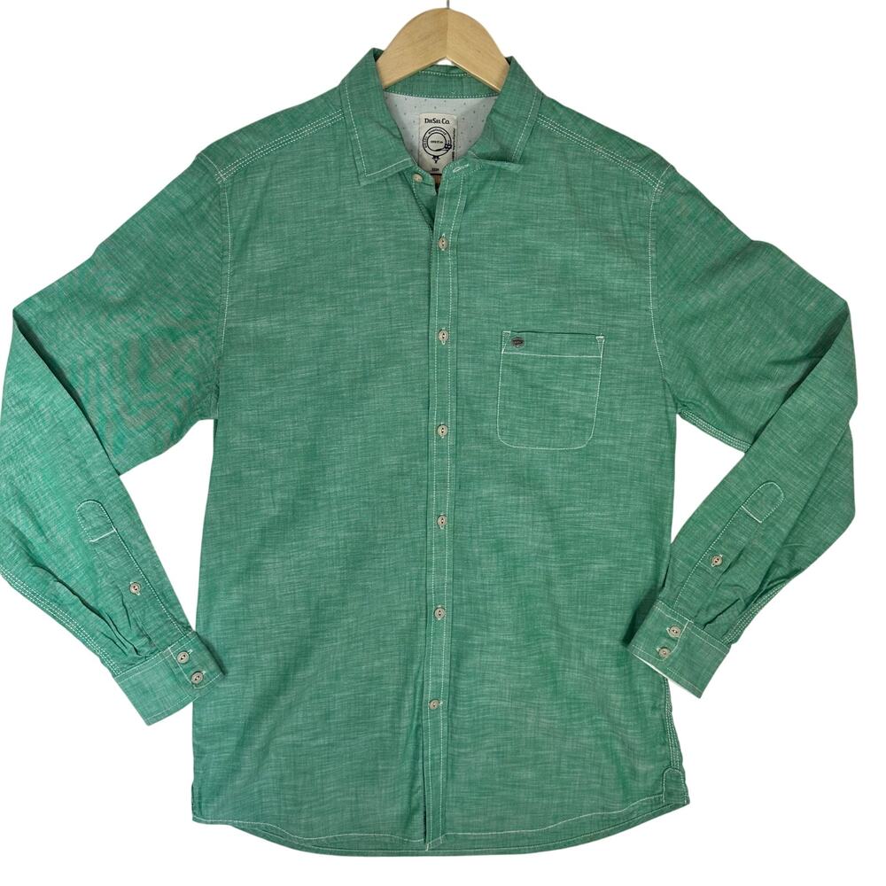 Diesel Co Shirt Mens Button Down Size Medium Green 100% Cotton Western